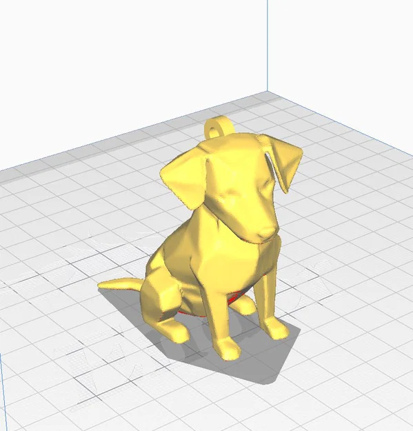 Móc khóa chó phong cách low poly - Image 2