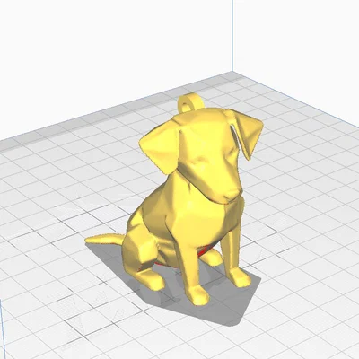Móc khóa chó phong cách low poly