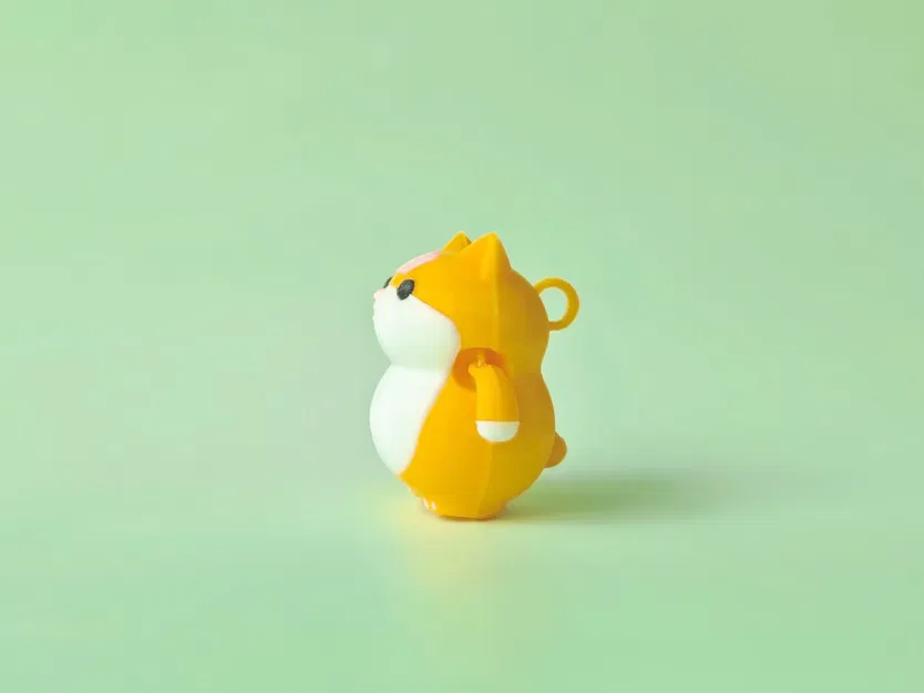 Mô hình mèo cam mini bỏ túi có khớp cử động đáng yêu - Image 2