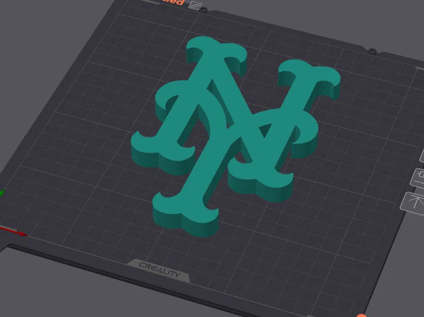 Mô hình logo New York Mets in 3D sắc nét cho fan bóng chày - Image 1