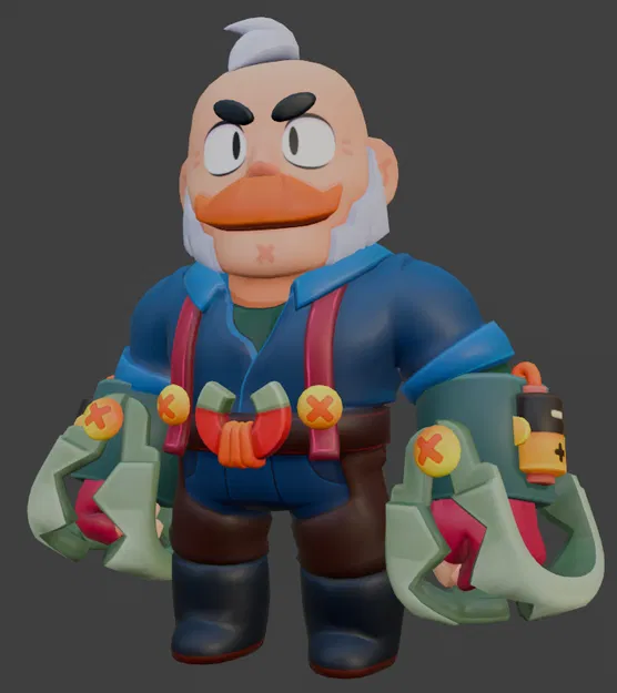 Mô hình 3D Sam từ Brawl Stars - Chi tiết và dễ in - Image 1