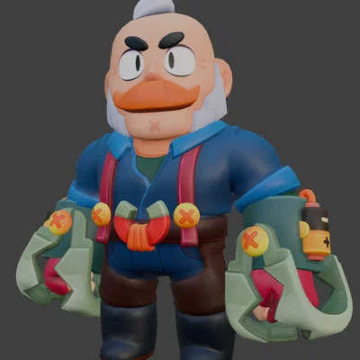 Mô hình 3D Sam từ Brawl Stars - Chi tiết và dễ in