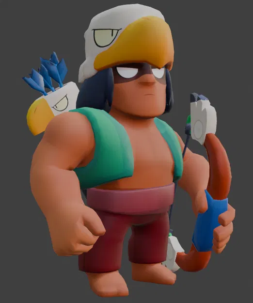 Mô hình 3D Bo Brawl Stars - Nhân vật thiện xạ đầy ấn tượng - Image 1