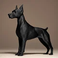 Tượng trang trí chó Doberman - Thumbnail 1
