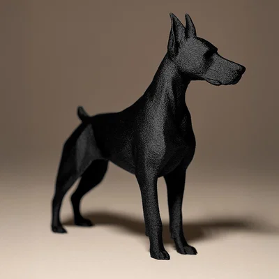 Tượng trang trí chó Doberman