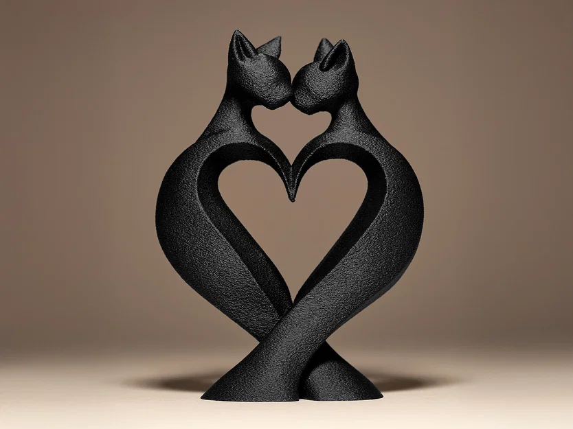 Tượng Mèo Đôi (Cat's Love) - Mô hình trang trí tối giản - Image 1