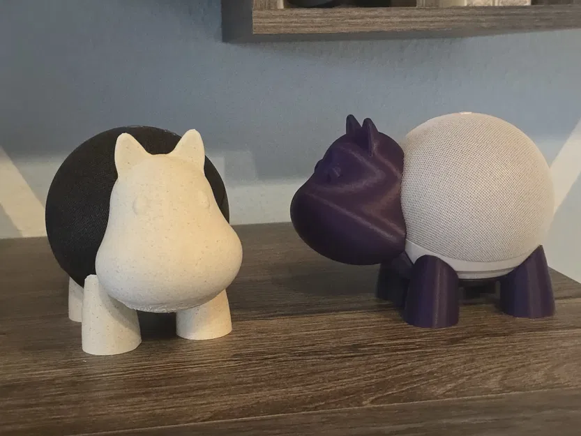 Giá đỡ Echo Dot 4 hình Hà mã, bản chia tách mới giúp in dễ dàng hơn - Image 1