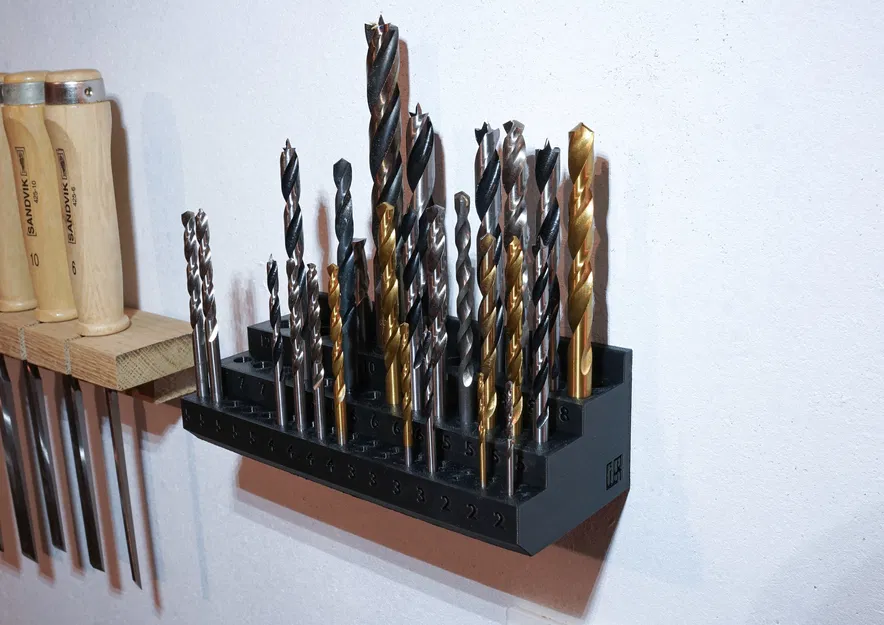 Giá treo mũi khoan gắn tường thông minh - Giải pháp lưu trữ gọn gàng - Image 1