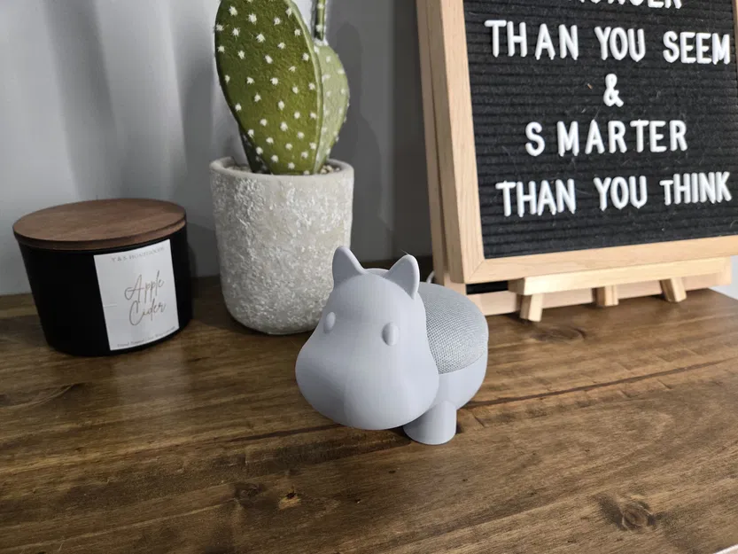 Đế giữ loa Google Home Mini/Nest Mini hình chú hà mã siêu dễ thương - Image 1