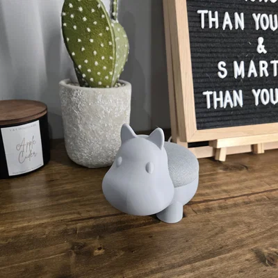 Đế giữ loa Google Home Mini/Nest Mini hình chú hà mã siêu dễ thương