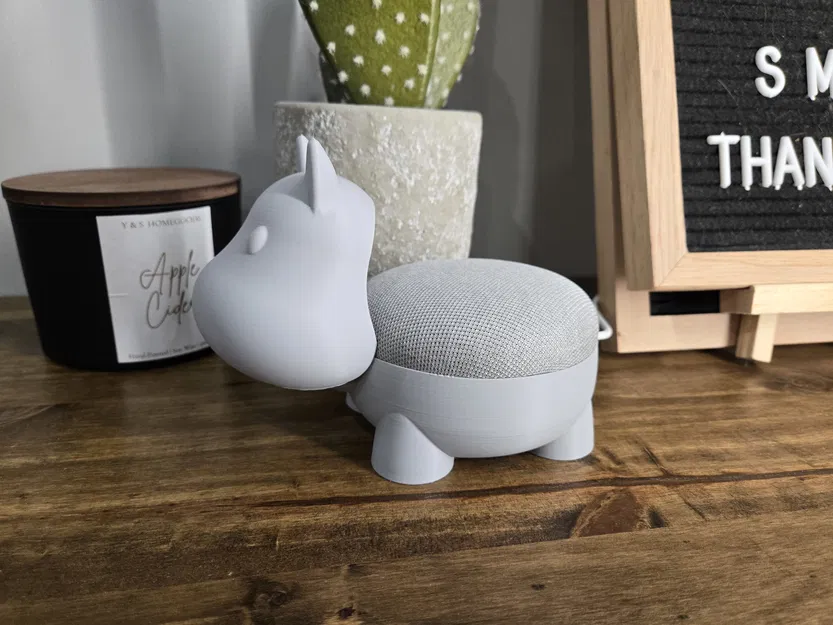 Đế giữ loa Google Home Mini/Nest Mini hình chú hà mã siêu dễ thương - Image 2