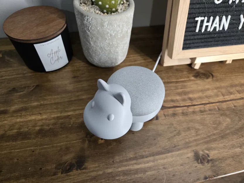 Đế giữ loa Google Home Mini/Nest Mini hình chú hà mã siêu dễ thương - Image 3