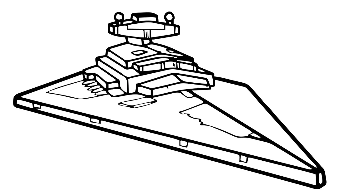 Tranh treo tường 3D Imperial Star Destroyer - Decor cho fan Star Wars - Image 1