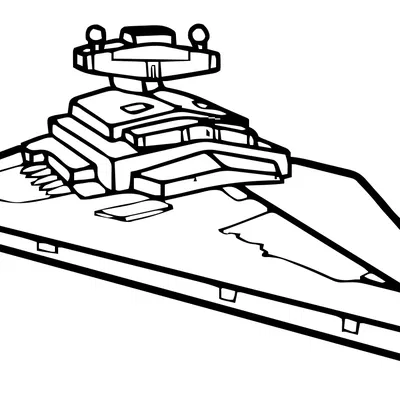 Tranh treo tường 3D Imperial Star Destroyer - Decor cho fan Star Wars