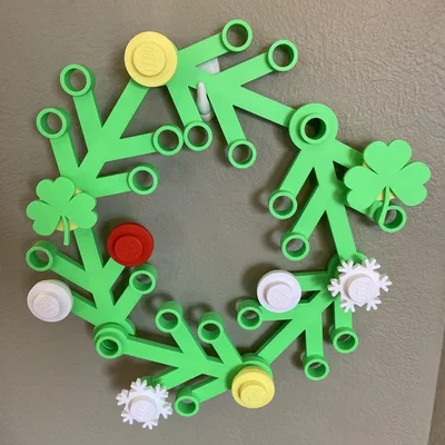 Mẫu lá Shamrock cho vòng hoa LEGO khổng lồ