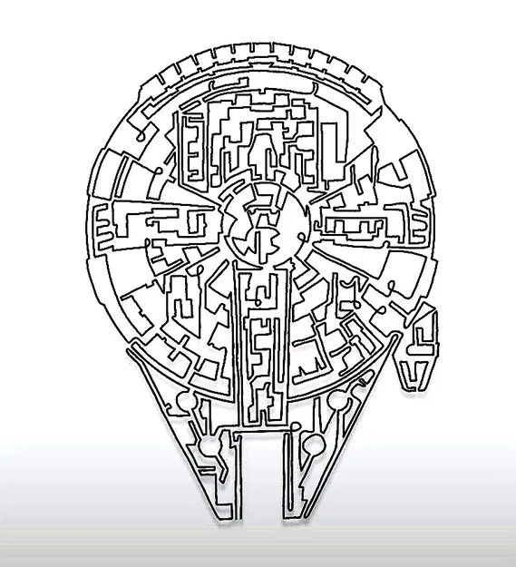 Tranh Treo Tường 3D Millennium Falcon Star Wars Độc Đáo - Image 1