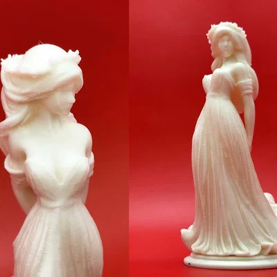 Tượng Cô Dâu Váy Cưới In 3D Đẹp Mắt Tinh Xảo