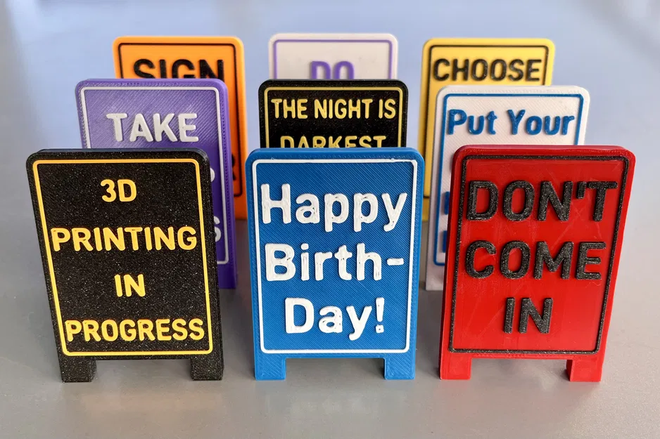 Mini Standup Sign - Bảng Hiệu Để Bàn Gập Gọn (Một Mặt) - Image 1