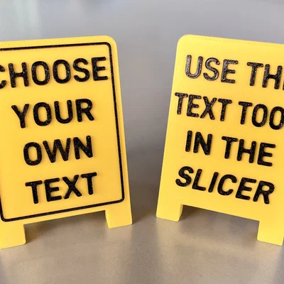 Mini Standup Sign - Bảng Hiệu Để Bàn Gập Gọn (Một Mặt)