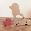 Tượng Chú Chó Poodle Trang Trí Kèm Trái Tim Đáng Yêu - In 3D - Thumbnail 1