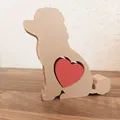 Tượng Chú Chó Poodle Trang Trí Kèm Trái Tim Đáng Yêu - In 3D - Thumbnail 2