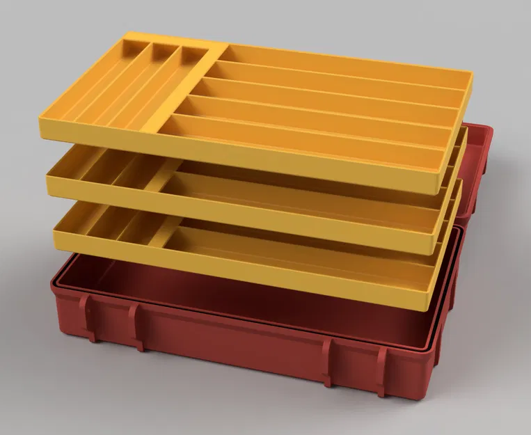 Hộp Đựng Siêu Bền với Các Khay Ngang (Có Thể Tùy Chỉnh Thông Số) - Image 6