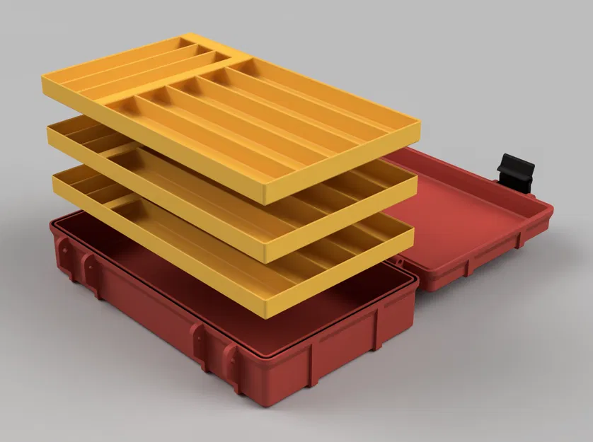 Hộp Đựng Siêu Bền với Các Khay Ngang (Có Thể Tùy Chỉnh Thông Số) - Image 7