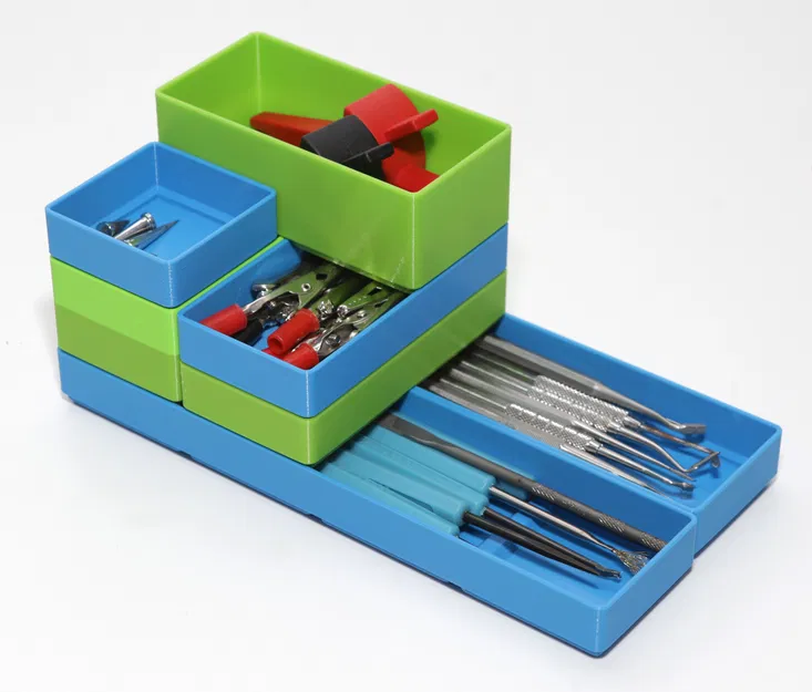 Hệ thống hộp lưu trữ xếp chồng cho IKEA ALEX (Có thể tùy chỉnh thông số) - Image 1