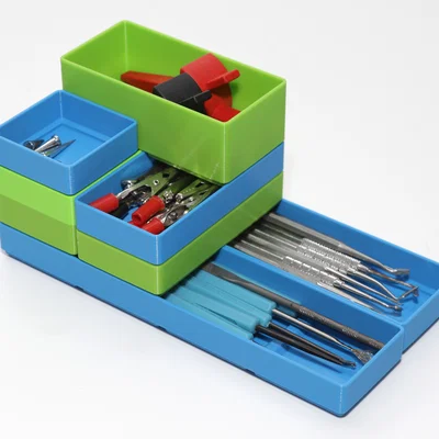 Hệ thống hộp lưu trữ xếp chồng cho IKEA ALEX (Có thể tùy chỉnh thông số)