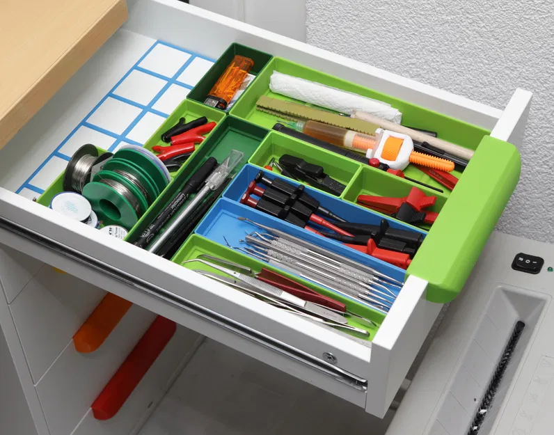 Hệ thống hộp lưu trữ xếp chồng cho IKEA ALEX (Có thể tùy chỉnh thông số) - Image 4