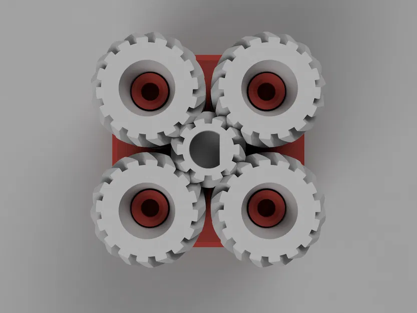 Gear Fidget Toy 04 - Đồ chơi bánh răng vuông nhỏ xoay được - Image 6