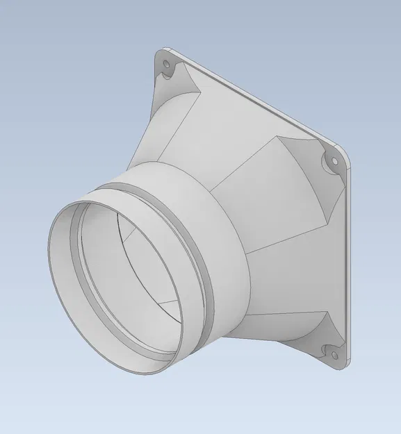 Đầu nối ống dẫn cho quạt 140mm (140mm Fan Duct Connector) - Image 3