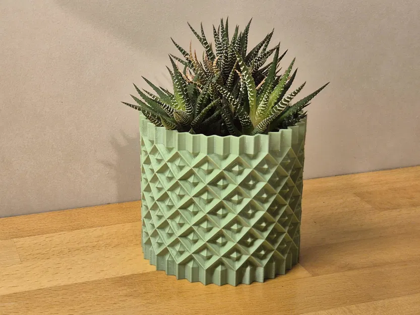 Chậu cây cảnh họa tiết hình học 3D - Mẫu Plant Pot #1 - Image 2