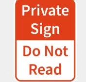 Biển báo hài hước Private Sign Do Not Read in 3D độc đáo - Image 2
