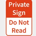 Biển báo hài hước Private Sign Do Not Read in 3D độc đáo - Thumbnail 2