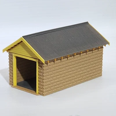 Mô hình nhà để xe gạch bê tông Rusticated tỷ lệ HO