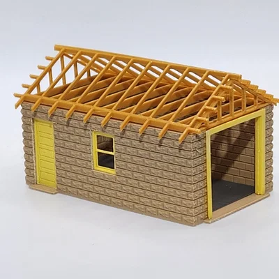 Mô hình nhà để xe gạch bê tông Rusticated tỷ lệ HO