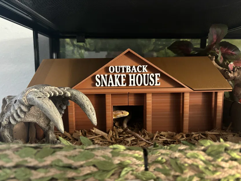 Outback Snake House: Ngôi nhà ẩn nấp rộng rãi cho rắn cưng in 3D - Image 1