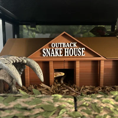 Outback Snake House: Ngôi nhà ẩn nấp rộng rãi cho rắn cưng in 3D