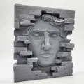 Tượng khuôn mặt trên tường gạch - Không cần hỗ trợ (No Supports) - Thumbnail 5