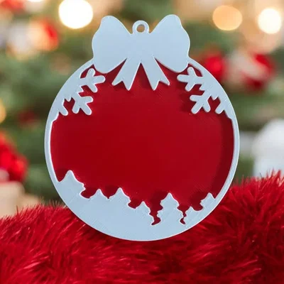 Mẫu in 3D quả cầu trang trí cây thông Noel họa tiết Abetos
