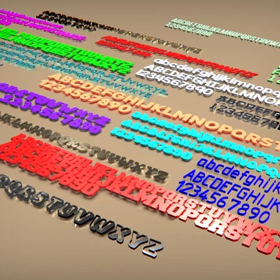 Bộ Font Chữ 3D Fontastic Letter Kits