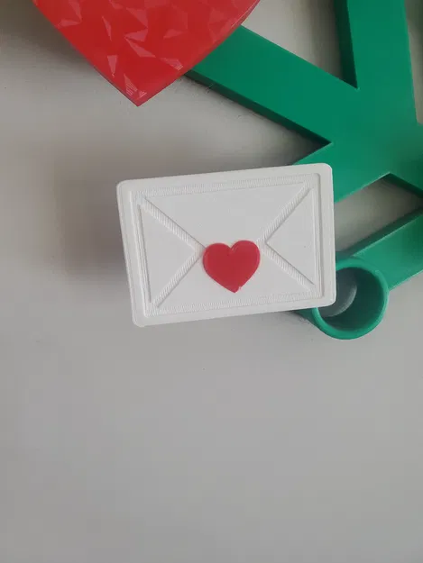 Phong bì niêm phong trái tim trang trí vòng hoa Lego - Image 2