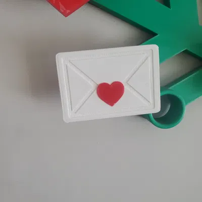 Phong bì niêm phong trái tim trang trí vòng hoa Lego