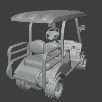 Mô hình xe Golf Cart in 3D vận hành được