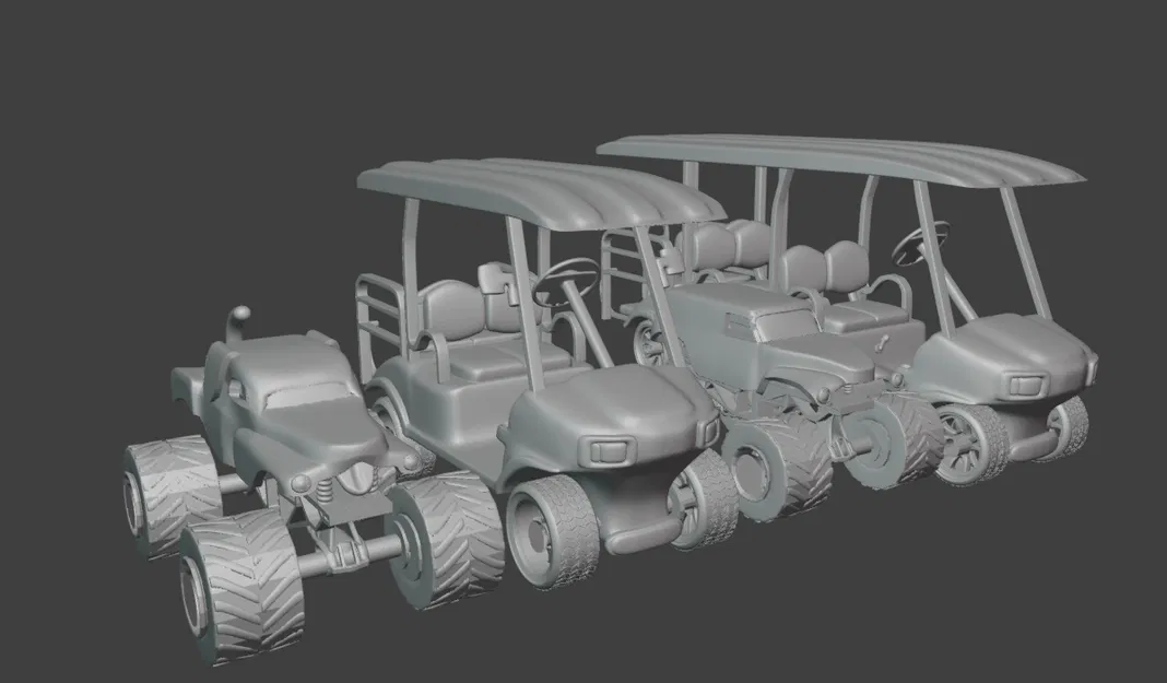 Mô hình xe Golf Cart in 3D vận hành được - Image 5