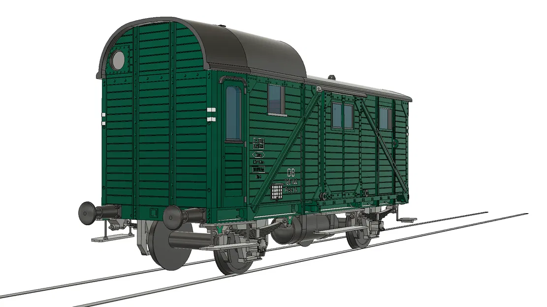 Mô hình toa tàu hàng DB Pwg14 tỉ lệ 1:32 cho dân chơi mô hình - Image 1