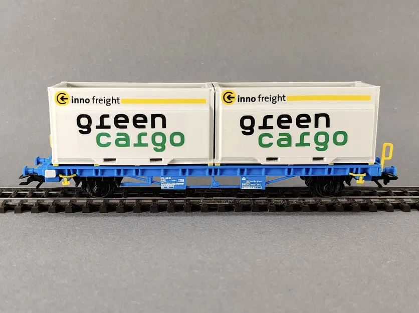 Toa tàu chở container Green Cargo Lgns 081, tỷ lệ H0 (1:87) - Image 2