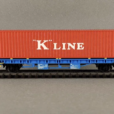 Toa tàu chở container Green Cargo Lgns 081, tỷ lệ H0 (1:87)