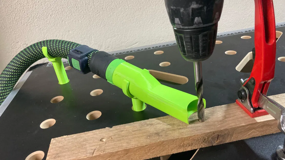 Giá đỡ ống hút bụi Festool MFT đơn giản cho bàn thao tác MDF 20mm & 19mm (3/4") - Image 5